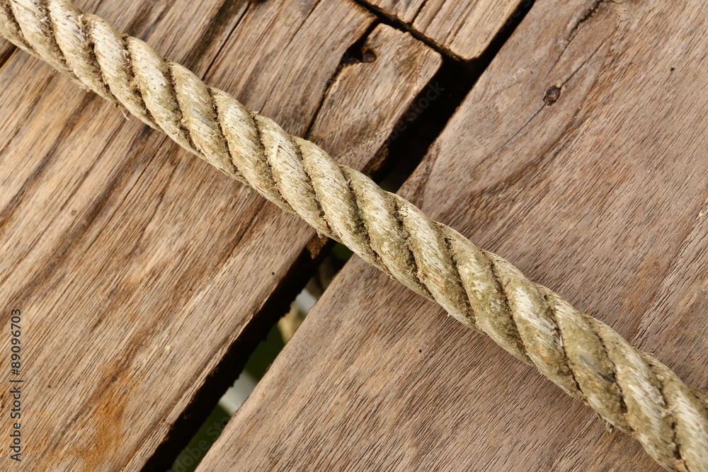 Fototapeta premium Rope and wood