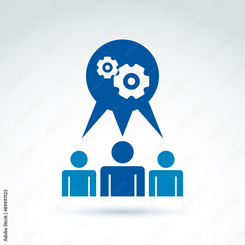 Vector illustration of gears - enterprise system theme, organiza Vector illustration of gears - enterprise system theme, organiza