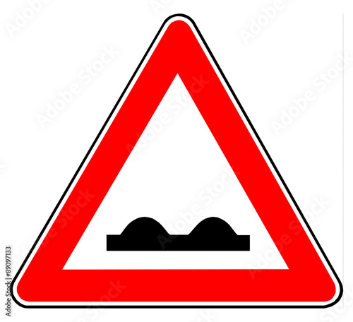 Gefahrenschild unebene Fahrbahn
