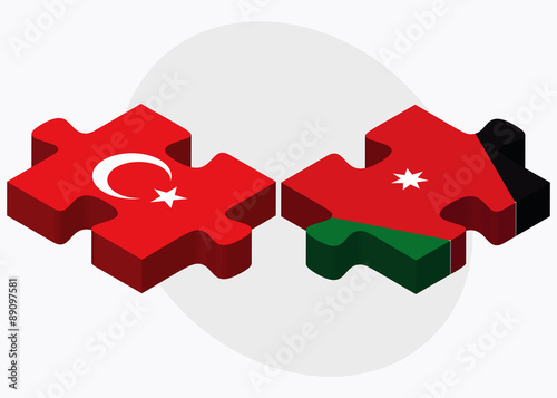 Turkey and Jordan Flags