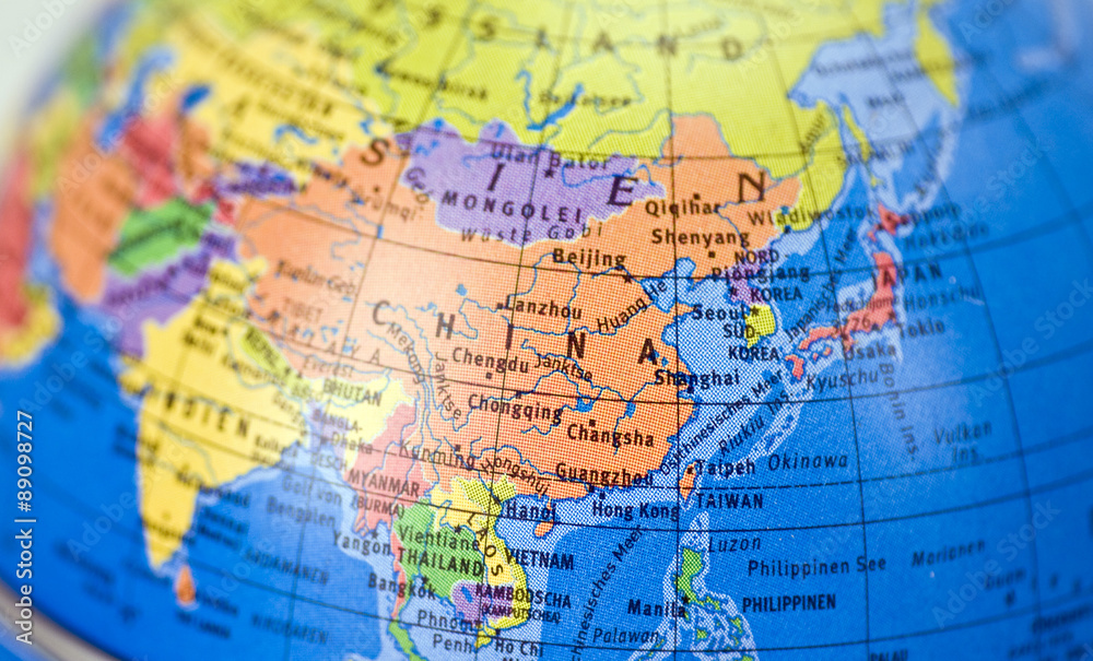 Globus mit Landkarte China