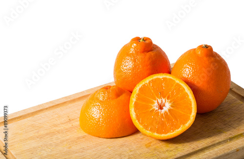 tangelo isolated on white