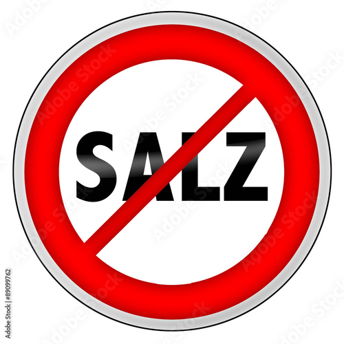 Schild Salzstreuen verboten