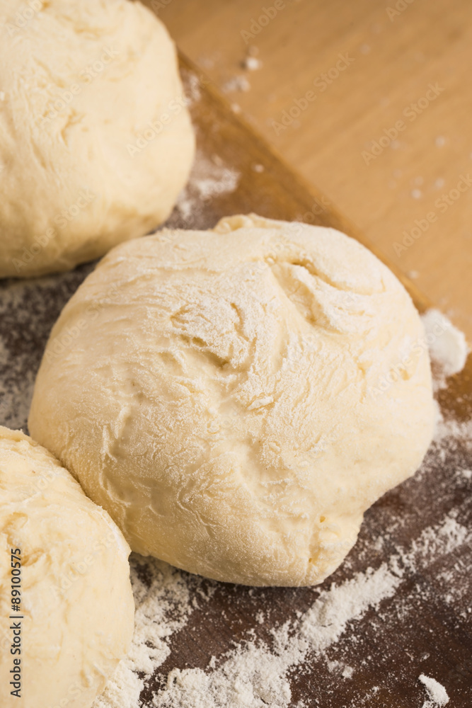 fresh dough ready for baking