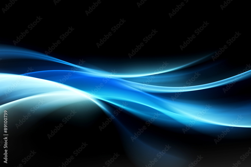 Naklejka premium streszczenie niebieskim tle fali świetlnej