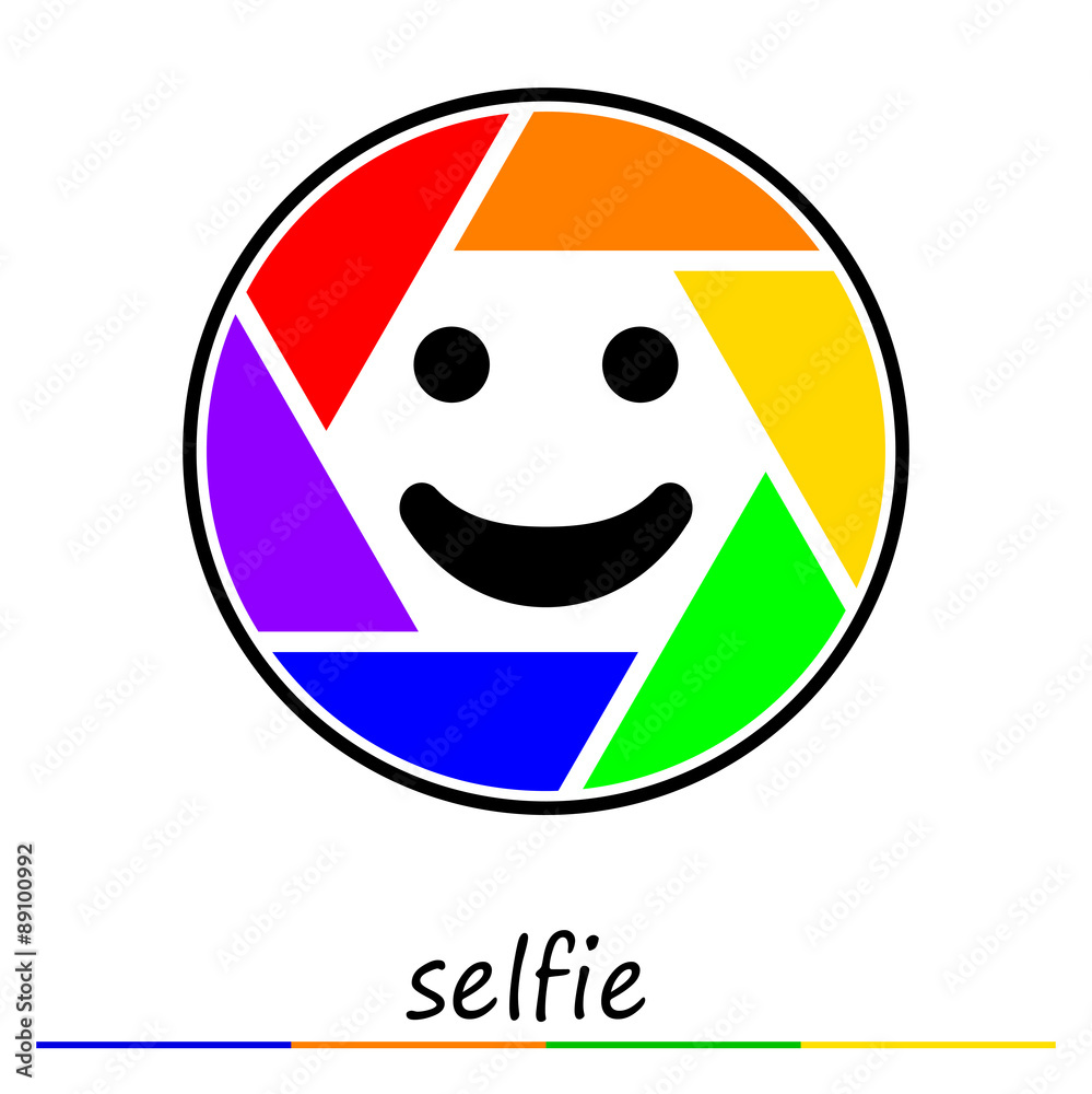 Fototapeta premium Selfie. symbol, vector