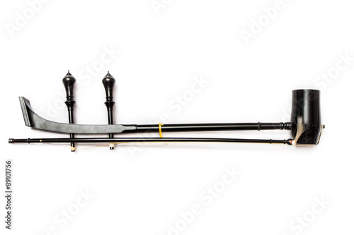 Treble fiddle or soprano sounded string. Thai music instrument.