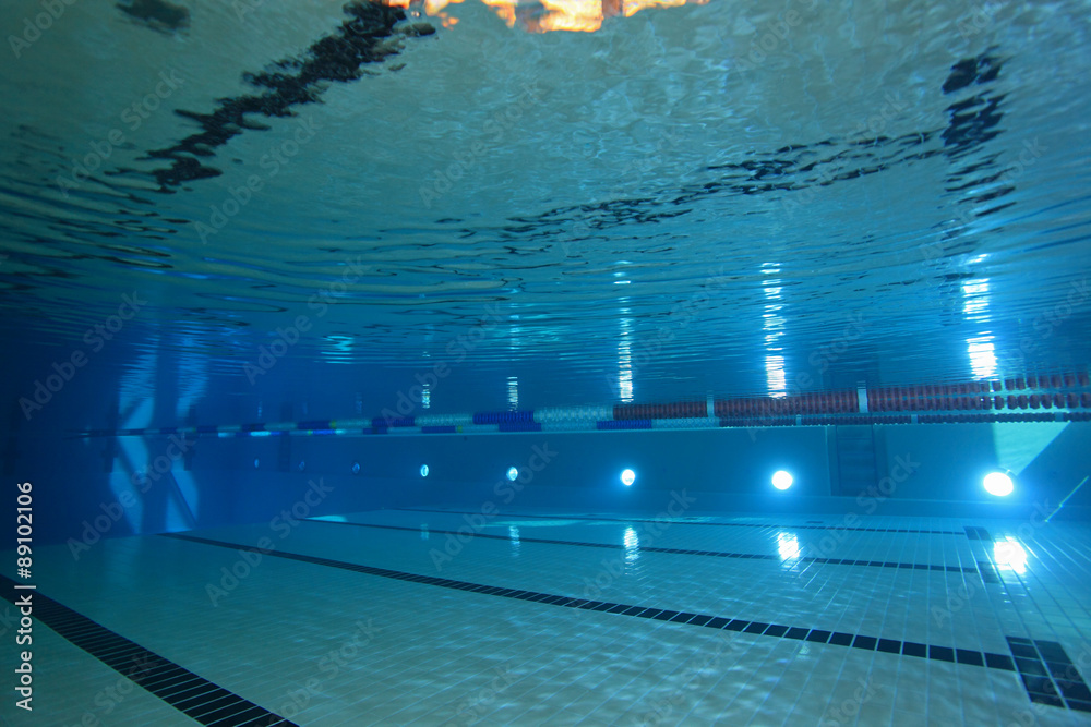 Indoor swimming pool underwater