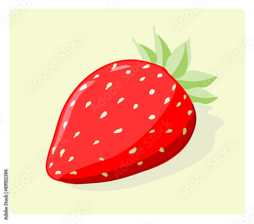 Strawberry Icon  a hand drawn vector illustration of a strawberry icon  isolated on a simple background  editable .