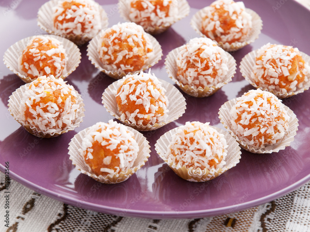 Homemade carrot candies Homemade carrot candies