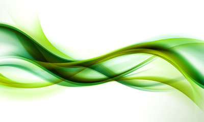 Papier peint photo Thèmes abstract green wave background  © SidorArt