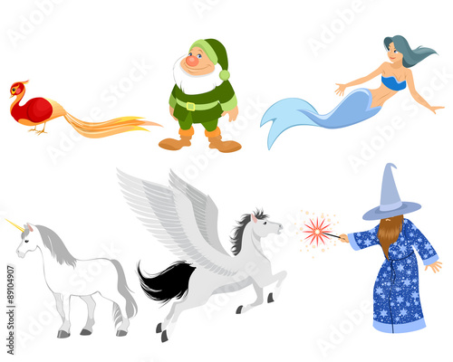 Six fairy-tale characters