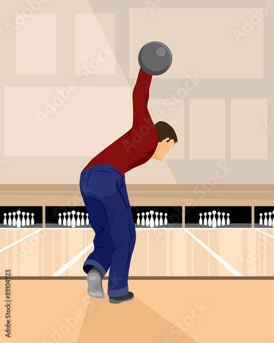 Boulingist playing bowling