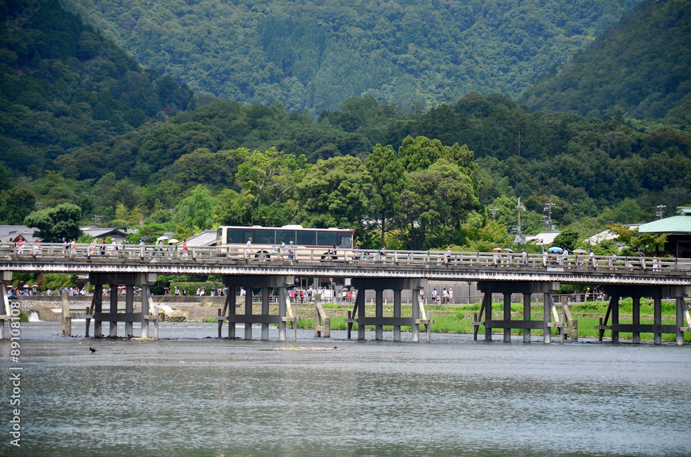 Togetsukyo Bridge across the Oi River in Arashiyama
