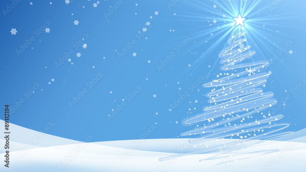 new year merry christmas tree animation blue background new year merry christmas tree animation blue background