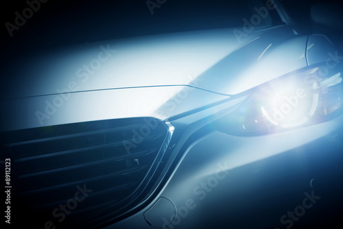 Fotografie Modern luxury car close-up background
