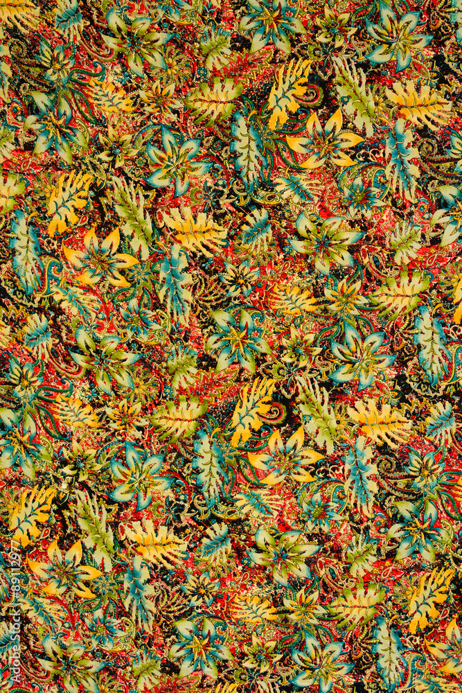 Texture fabric leaf and paisley Texture fabric leaf and paisley