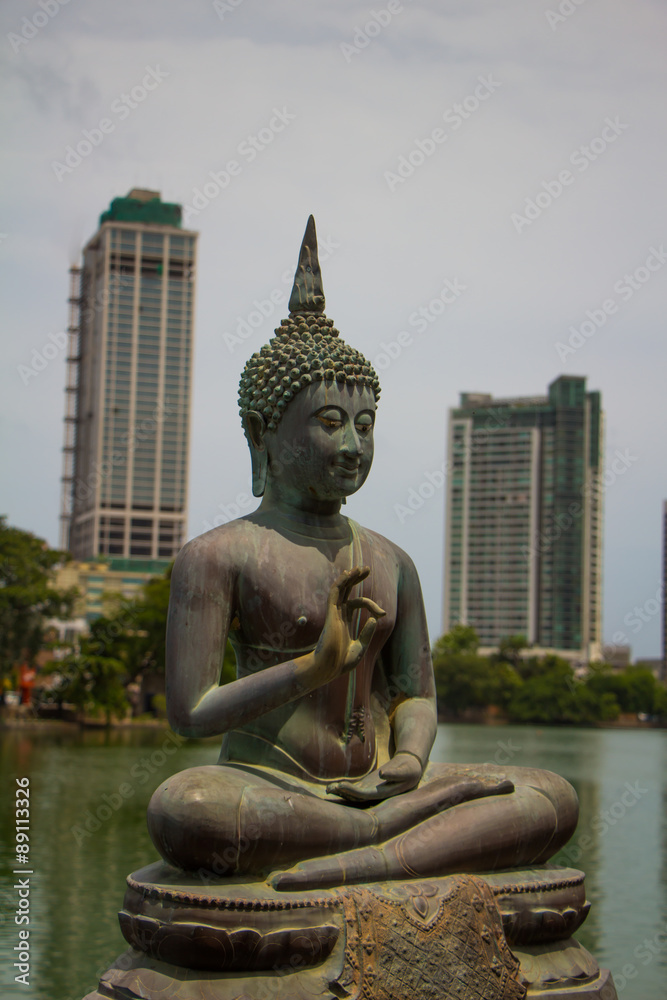 Obraz premium Buddha, Seema Malaka Tempel, Colombo, Sri Lanka