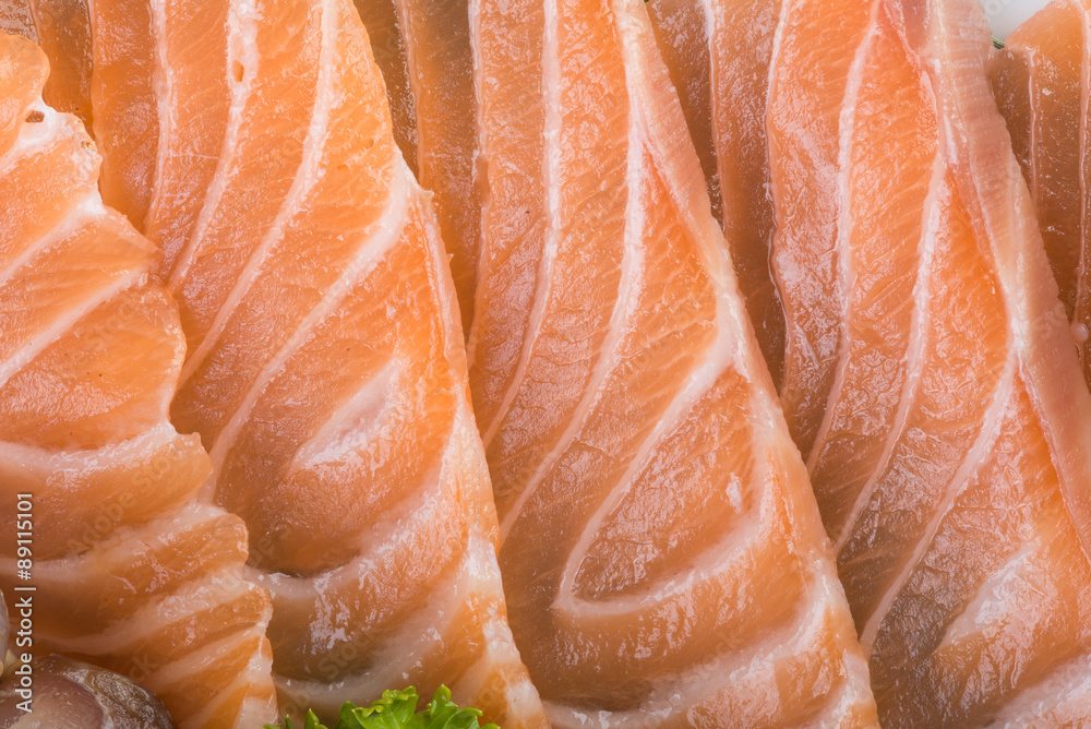 japanese cuisine. sashimi on the background japanese cuisine. sashimi on the background