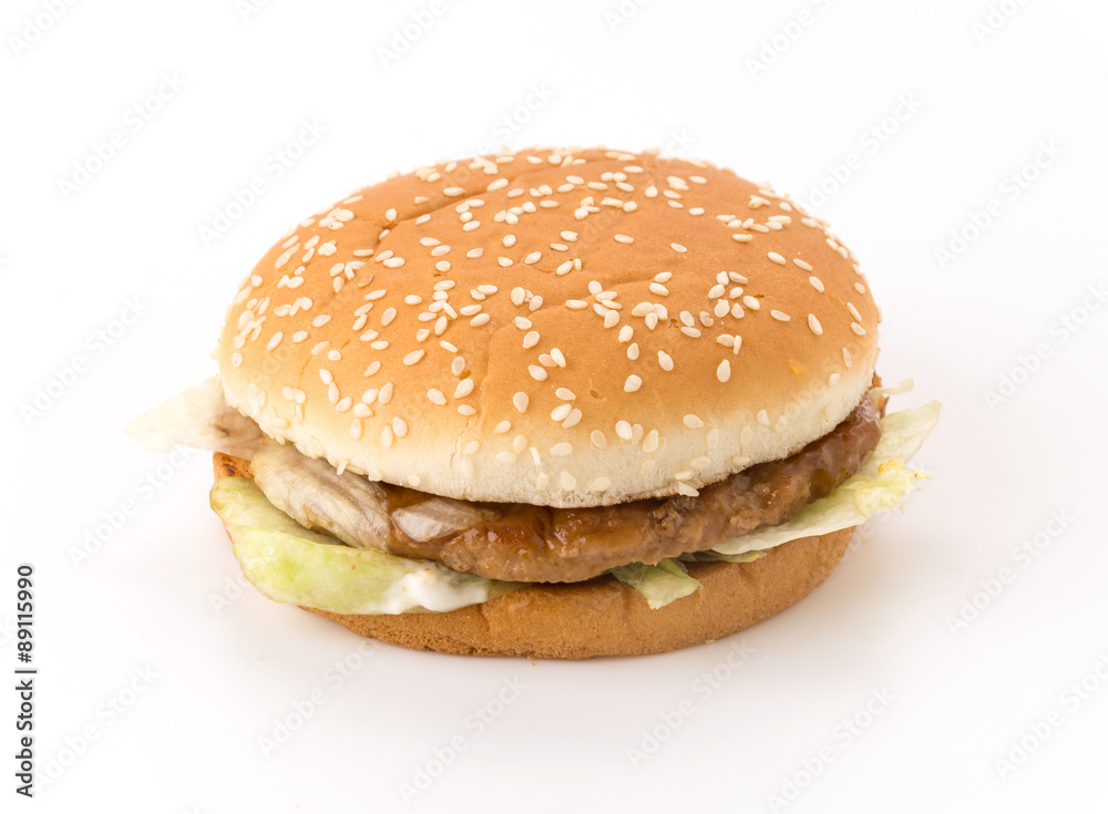 hamburgers on white background hamburgers on white background