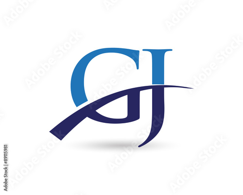 GJ Logo Letter Swoosh