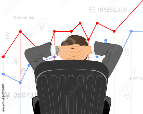 Trader watching schedule