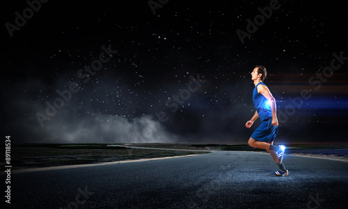Running sportman  © Sergey Nivens