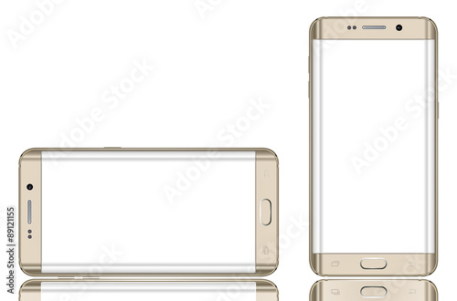 mobile phone gold vector eps 10