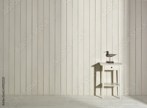 White Rustic Planking Set with table 