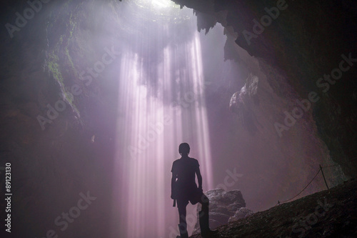 Jomblang Cave, Java, Indonesia photo