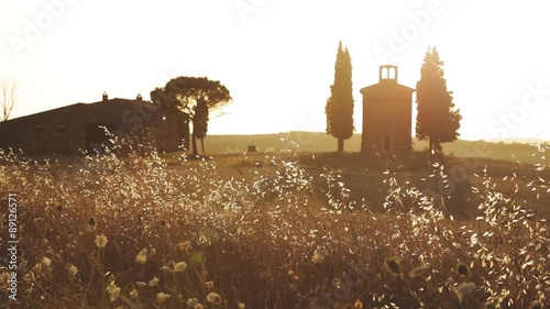 Chapel in Tuscany (chiesa during sunset)