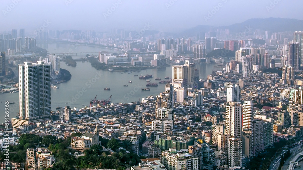 cityview of Macau, aerial macau, landscape of Macau city