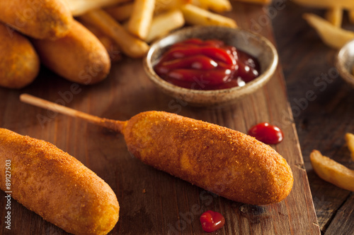 Obraz na płótnie Homemade Organic Corn Dogs