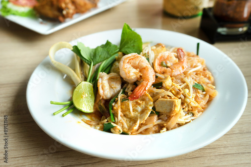 Pad Thai with Shrimps, Thailand Popular food 