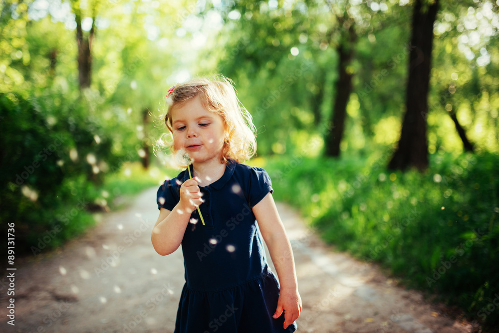 Fototapeta premium child with dandelion