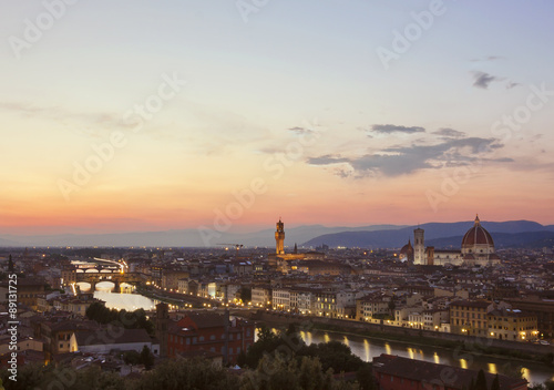 Panoramic view of  Florence , italy, Tuscany © minoandriani