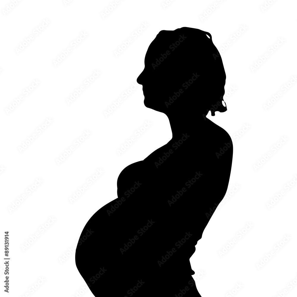 Vector silhouette of a woman.