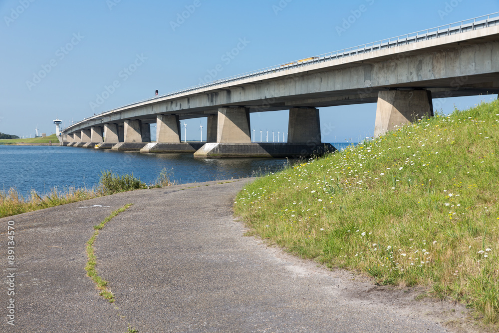 Big Concrete bridge in the Netherlands