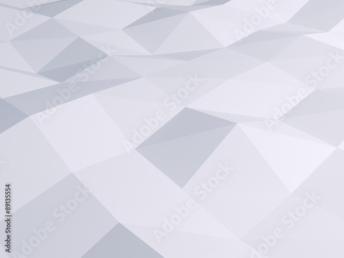 3D Abstract white polygonal forms 
