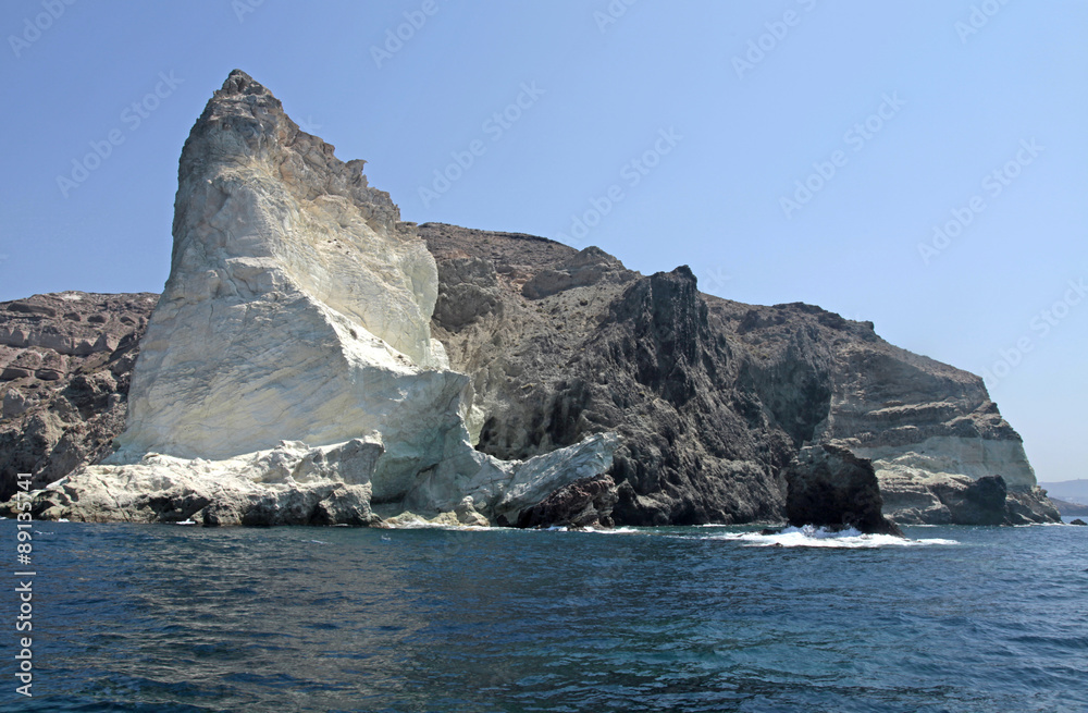 Beautiful sea and rock island landscape in Greece