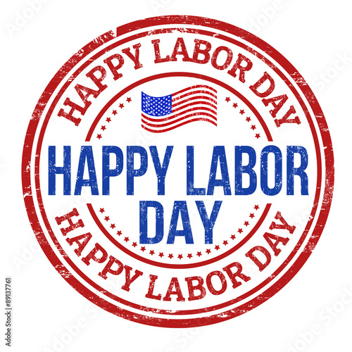 Happy Labor day stamp