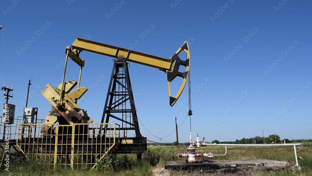 The pumping unit on a well The pumping unit on a well