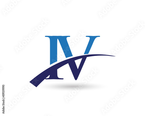 IV Logo Letter Swoosh