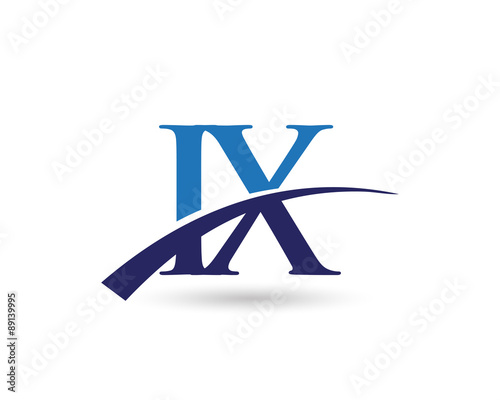 IX Logo Letter Swoosh