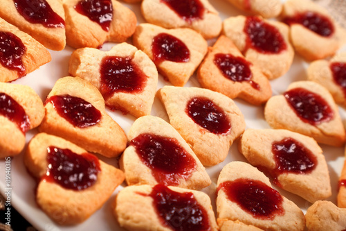 Heart-shaped cookies