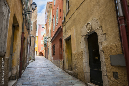 Medieval street in Villefranche-sur-Mer