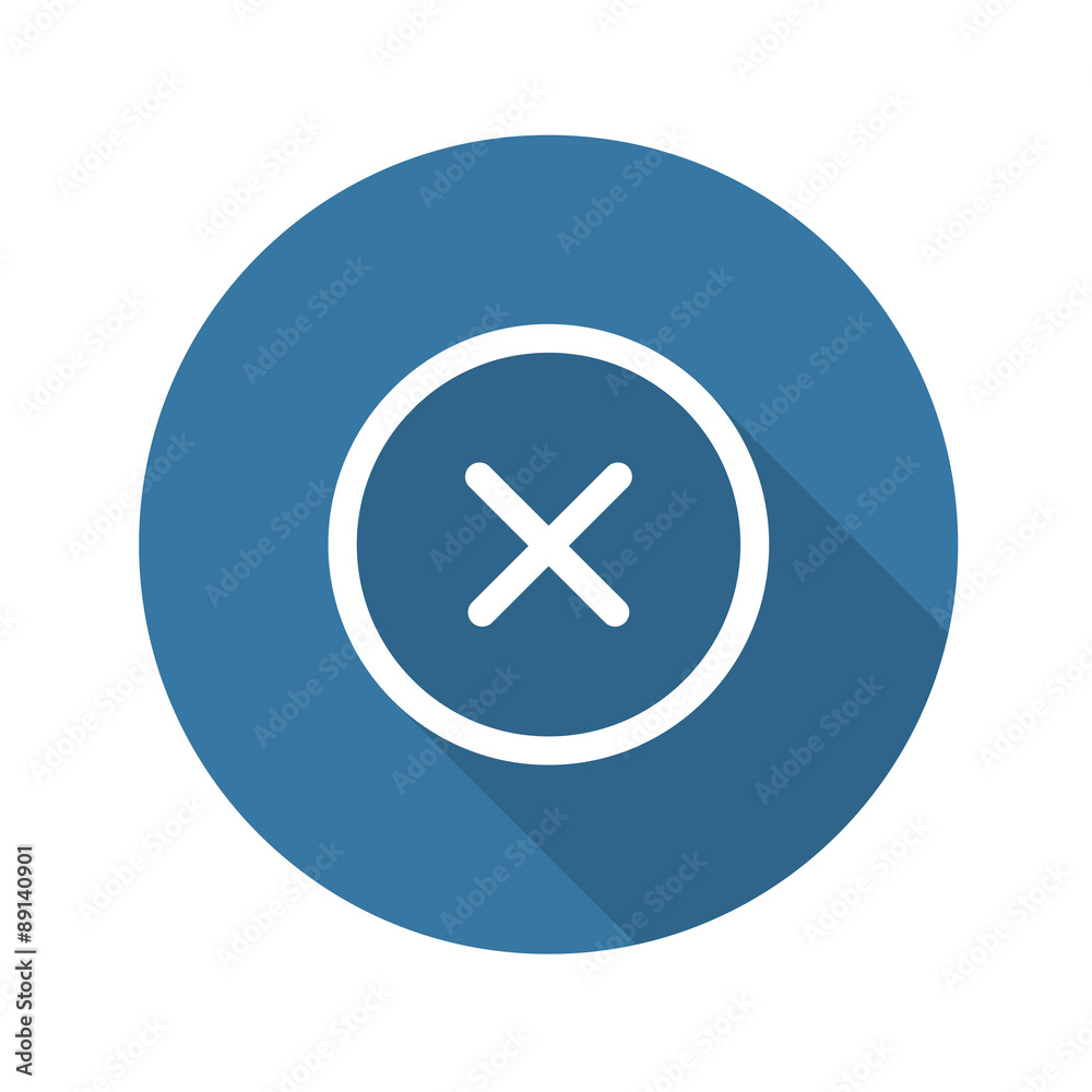 Close Icon. Delete Button. Flat Design. Long Shadow. Close Icon. Delete Button. Flat Design. Long Shadow.