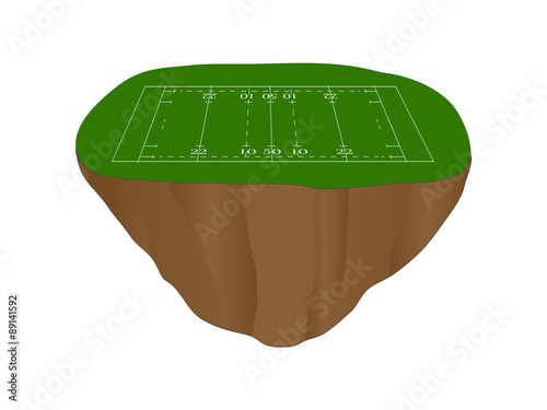 Rugby Union Field Floating Island