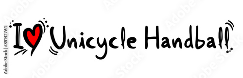 Unicycle Handball love