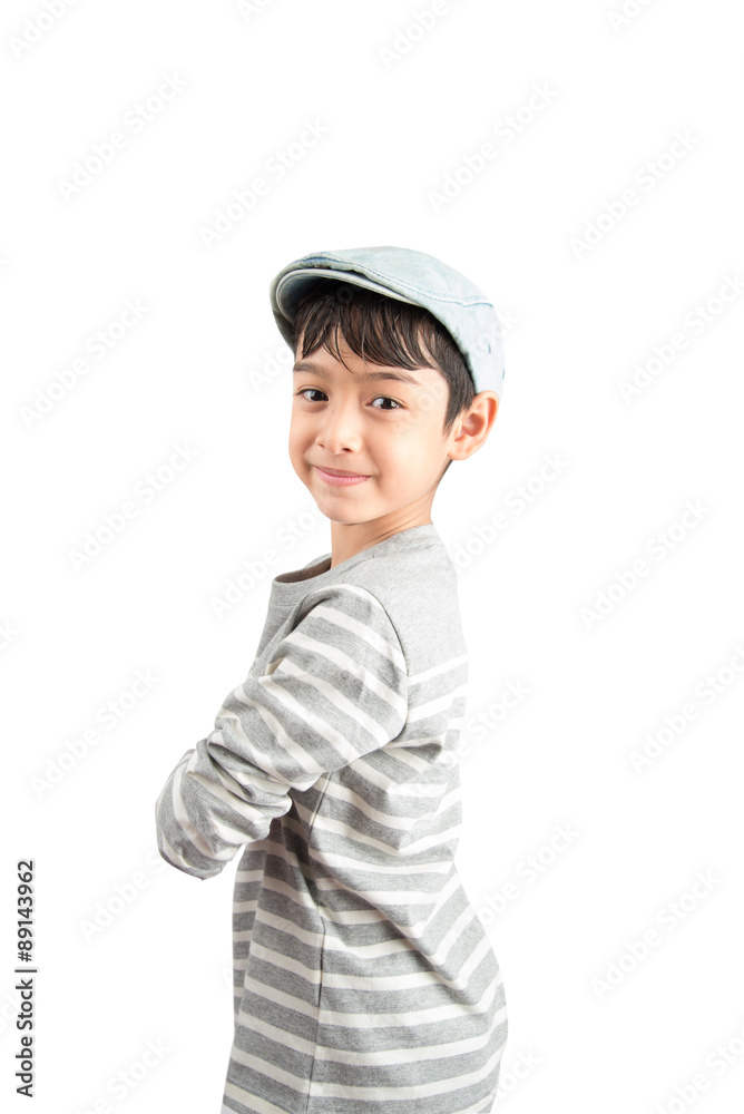 Little handsome boy portrait on white background Little handsome boy portrait on white background